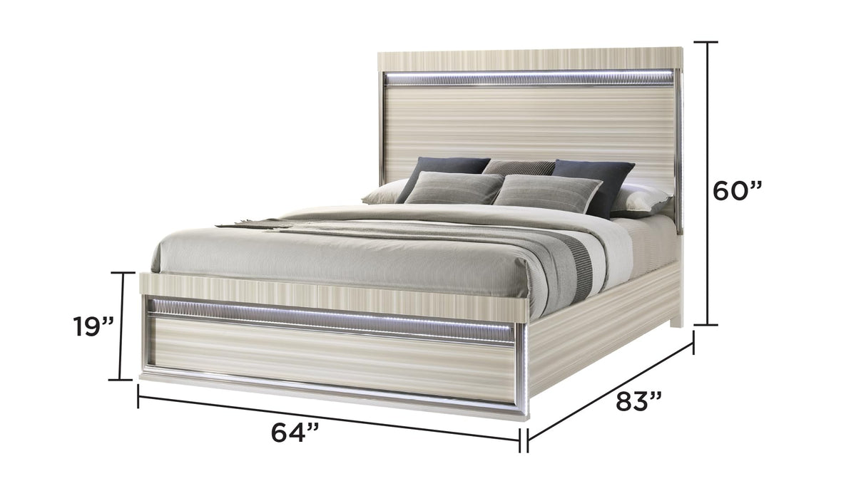 Gray Solid Wood Bed Frame for Bedroom Furniture
