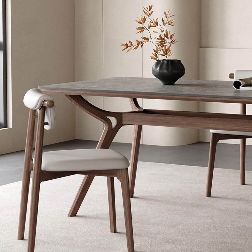 Modern Solid Wood Dining Table for Small Spaces