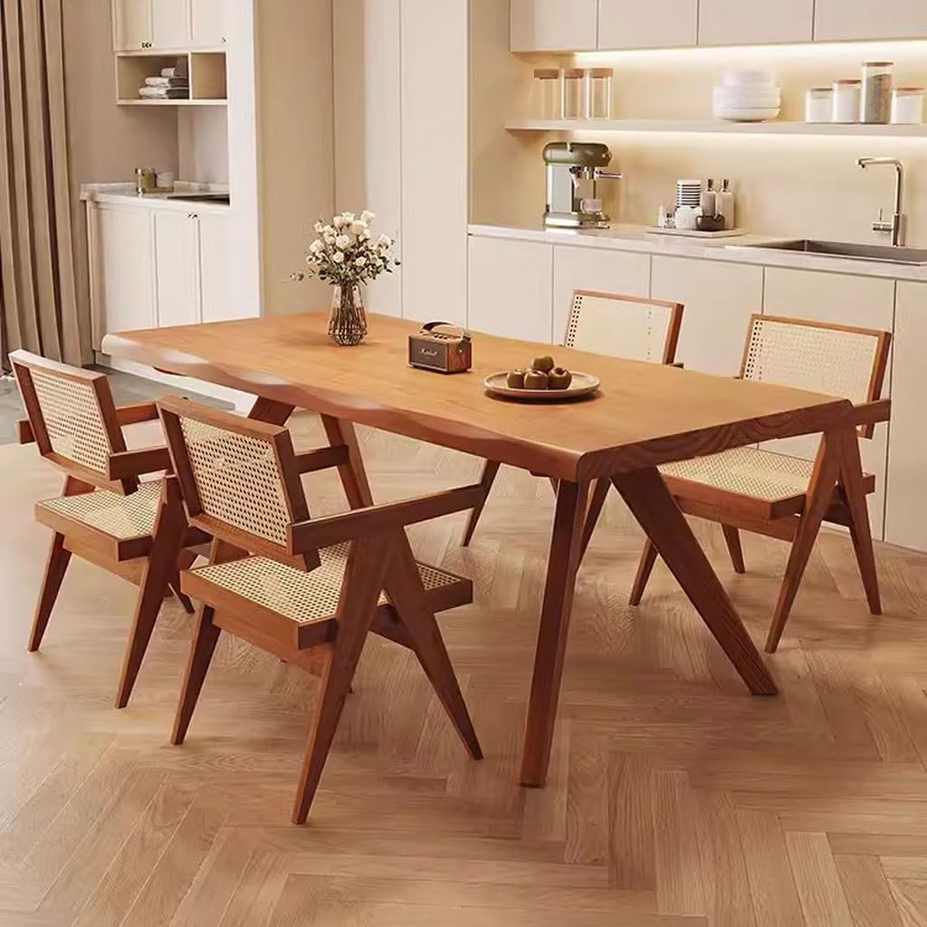 Nordic Solid Wood Dining Table for Home Office and Kitchen