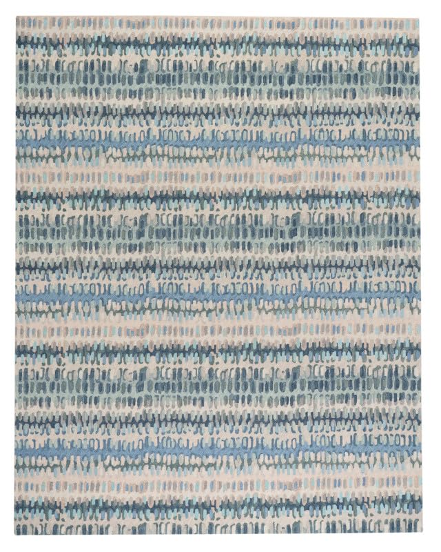 Forest Abstract Wool Area Rug 9.5x13.5 Feet for Home Decor