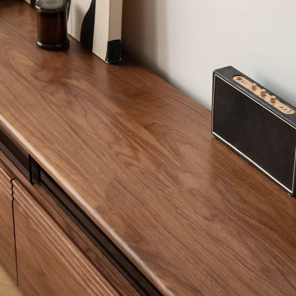 Modern TV Stand with Storage Drawers and Open Shelves for Living Room