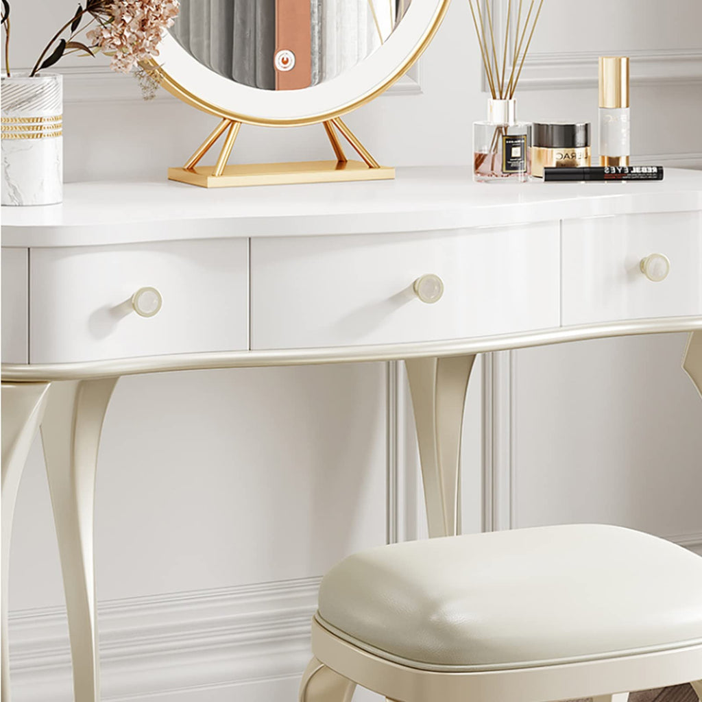Wooden Makeup Vanity Dresser with Storage Drawers for Bedroom
