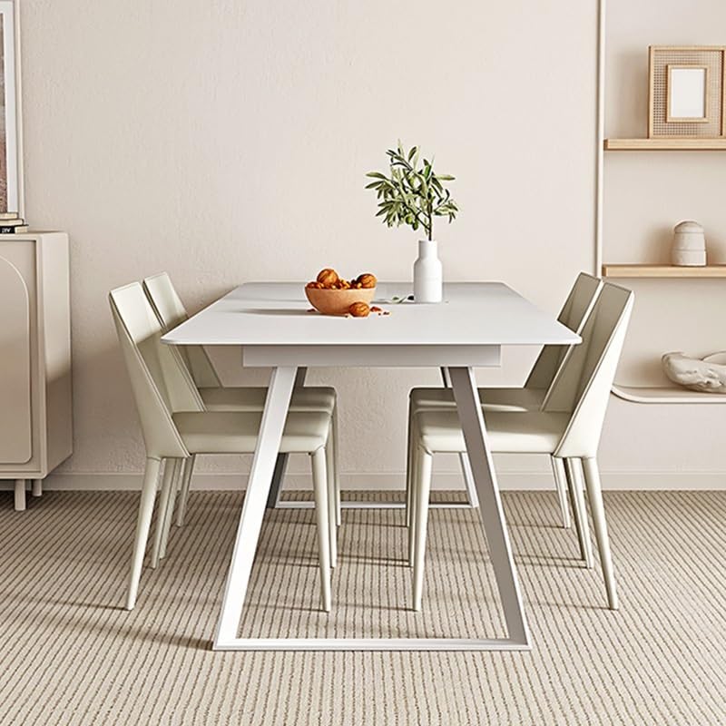 Cream Style Extendable Dining Table for Small Spaces