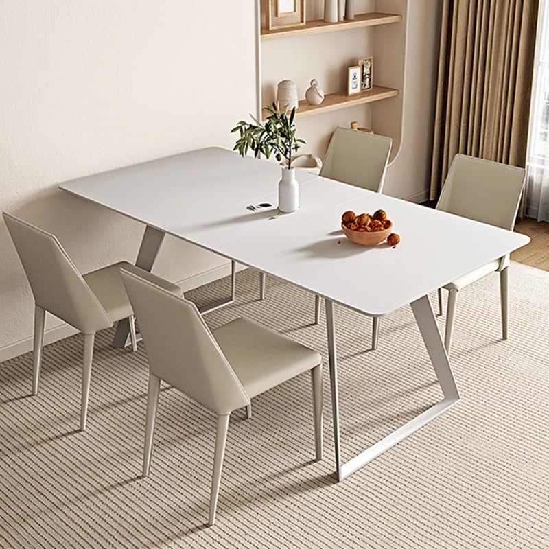 Cream Style Extendable Dining Table for Small Spaces