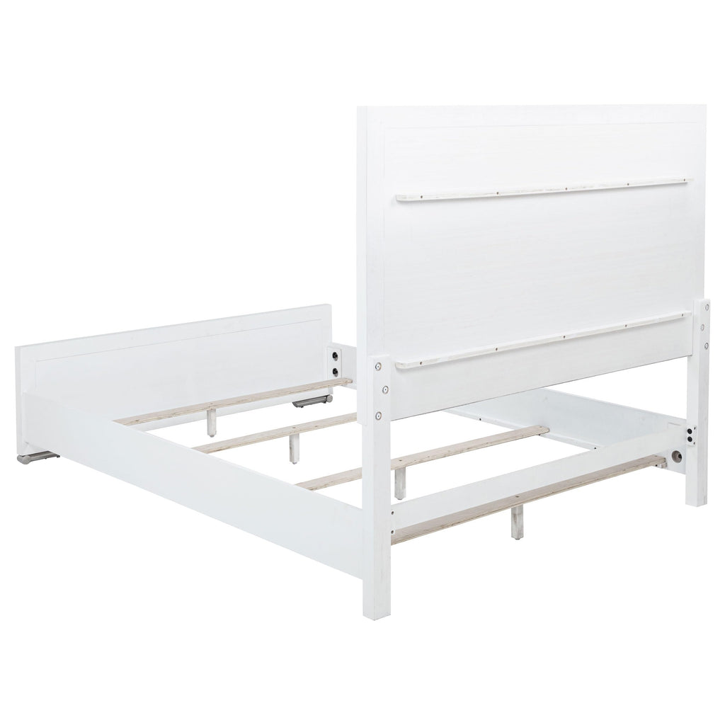 White Upholstered Bed Frame for Bedroom Furniture