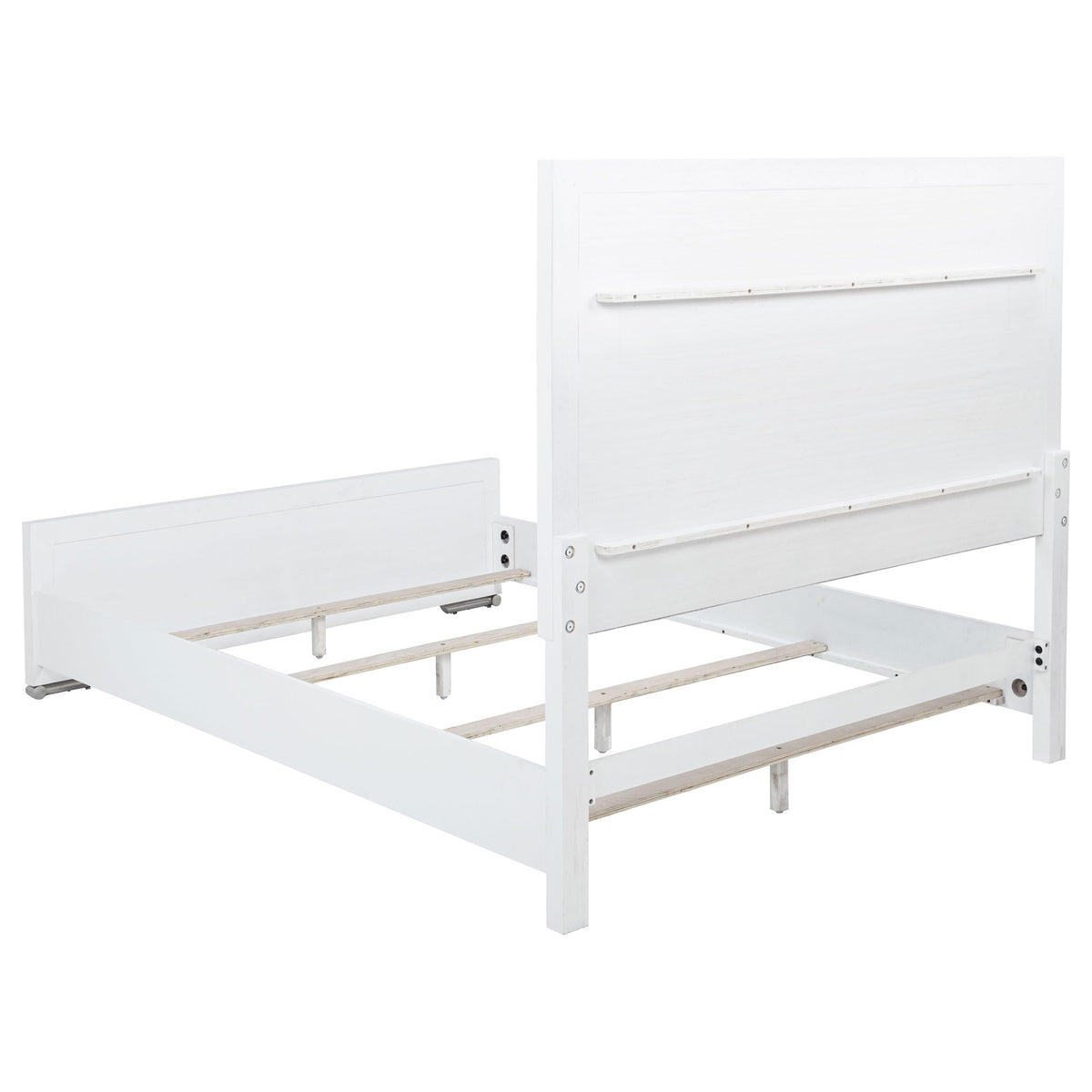 White Upholstered Bed Frame for Bedroom Furniture