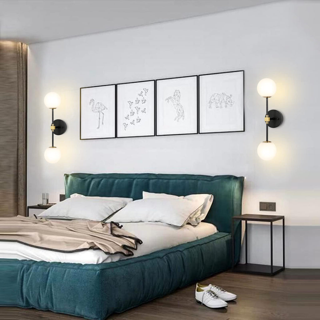 Modern Single Wall Sconce with Clear Glass Shade for Bathroom Vanity