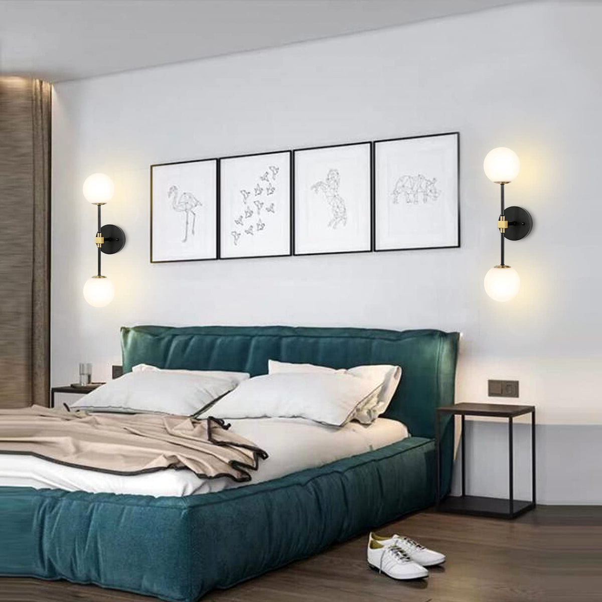 Modern Single Wall Sconce with Clear Glass Shade for Bathroom Vanity