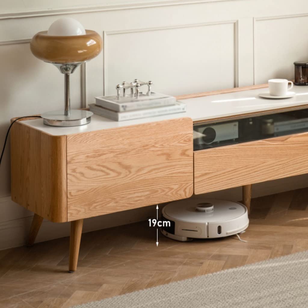 70.8/78.7 Inch TV Stand with LED Light and Storage Drawers