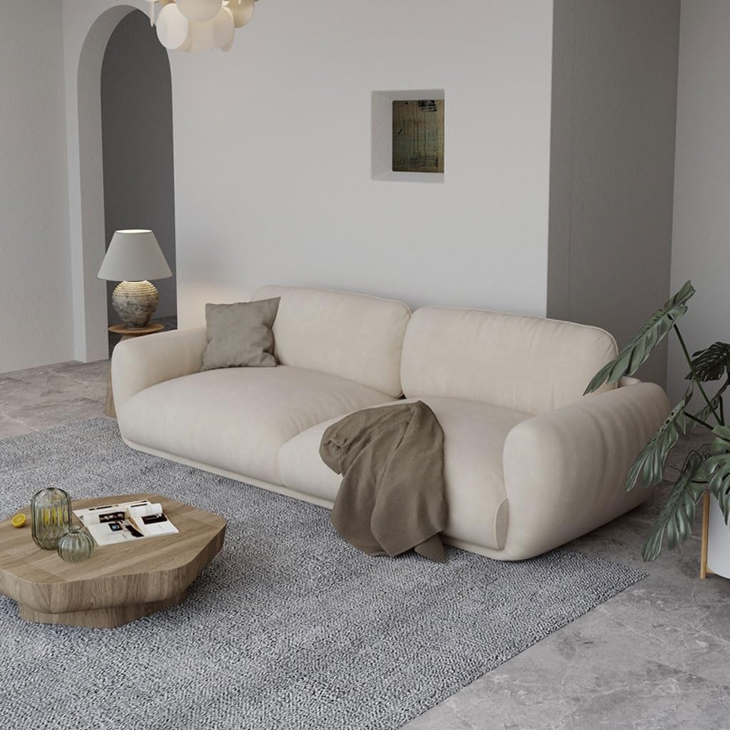 Modern Cream Sofa Chair for Small Apartment Living Room