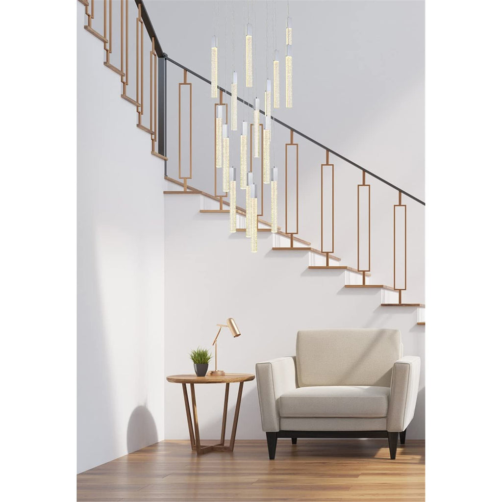 16-Light Chrome Pendant Ceiling Light for Modern Home Decor