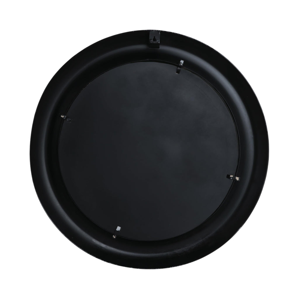 36" Round Metal Frame Wall Mirror for Living Room and Bedroom