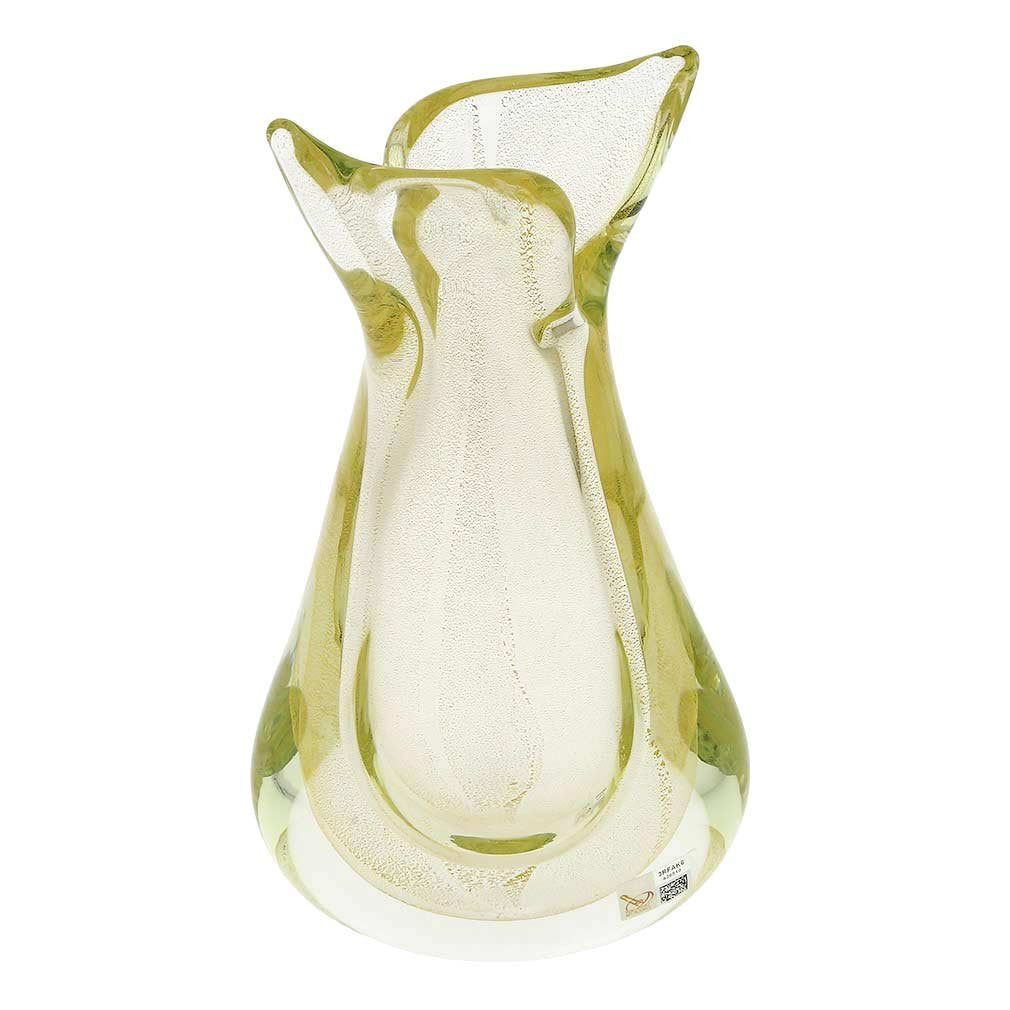 Glass Of Venice Murano Glass Sommerso Bud Vase - Sparkling Gold