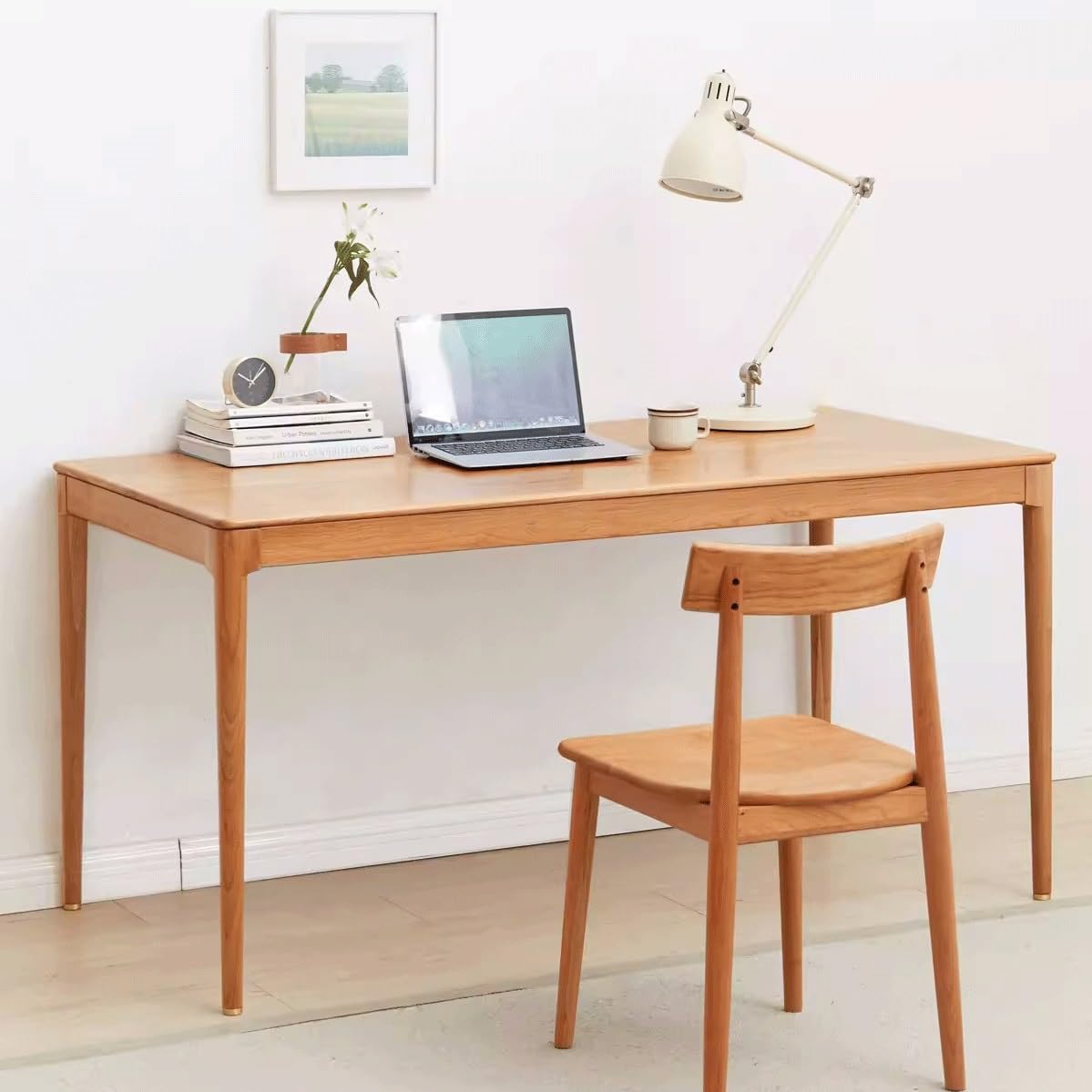 Solid Wood Rectangular Dining Table for Home and Office