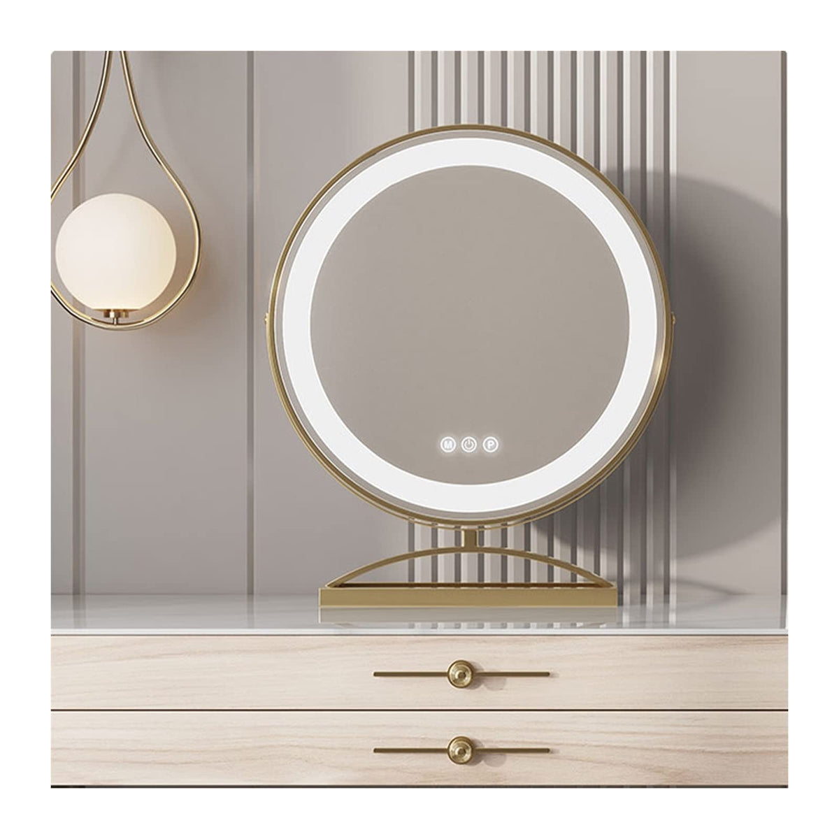 100cm Makeup Vanity Dresser with LED Mirror and Storage Drawers for Bedroom