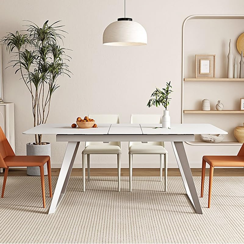 Cream Style Extendable Dining Table for Small Spaces