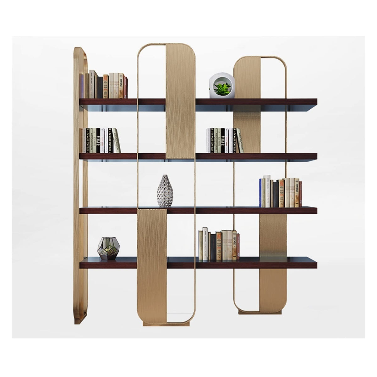 Modern Multi-Layer Bookshelf with Storage for Living Room Display
