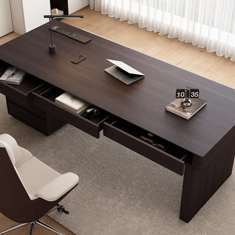 Modern Solid Wood Writing Desk for Home Study and Office