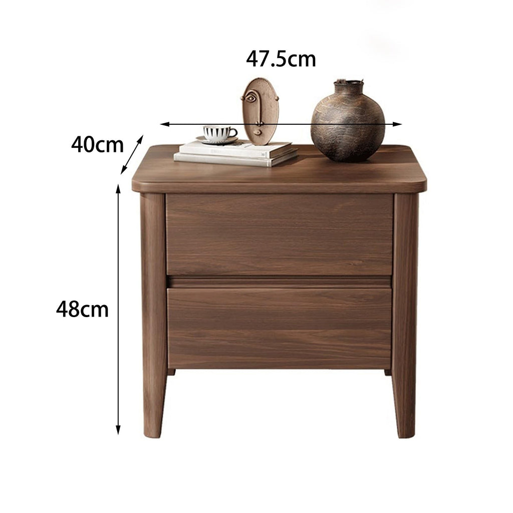 2 Drawer Nightstand with Storage for Bedroom Organization