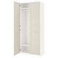 ProTuning PAX wardrobe, 100x60x236 cm, white/Flisberget light beige