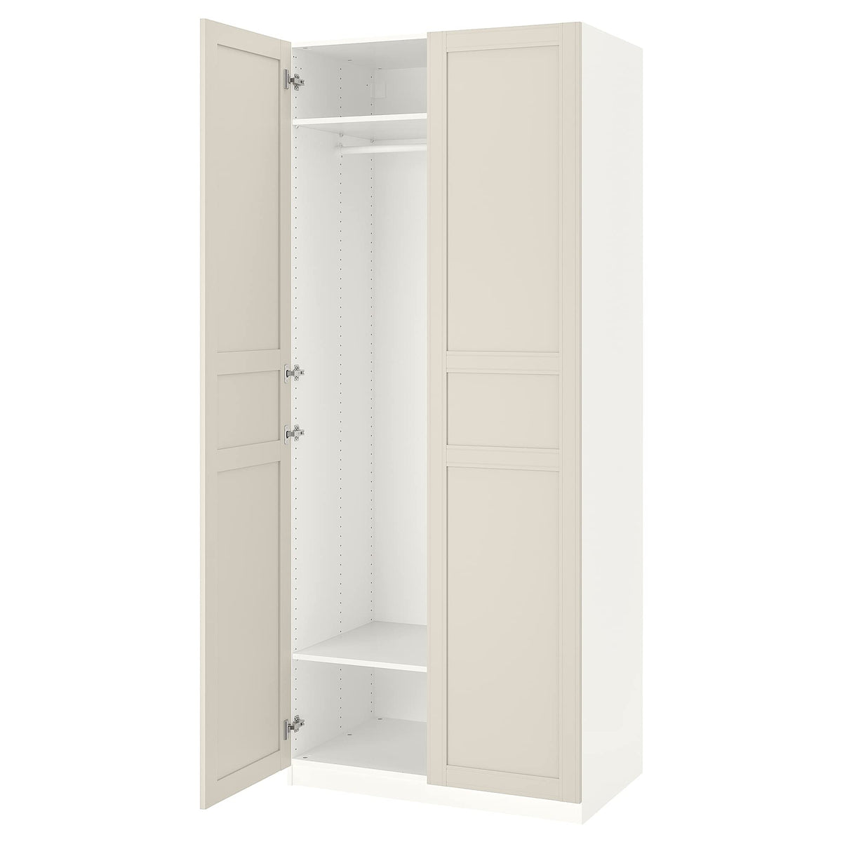 ProTuning PAX wardrobe, 100x60x236 cm, white/Flisberget light beige