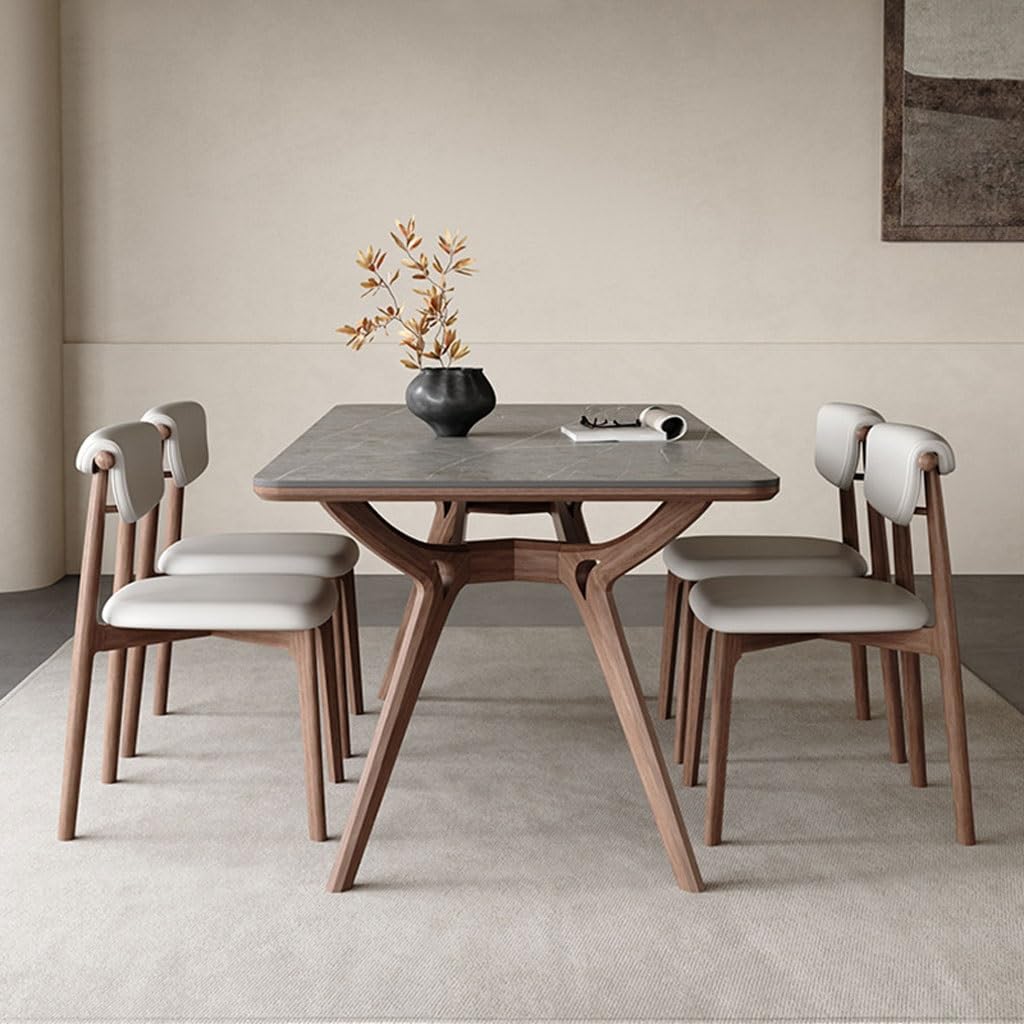 Modern Solid Wood Dining Table for Small Spaces