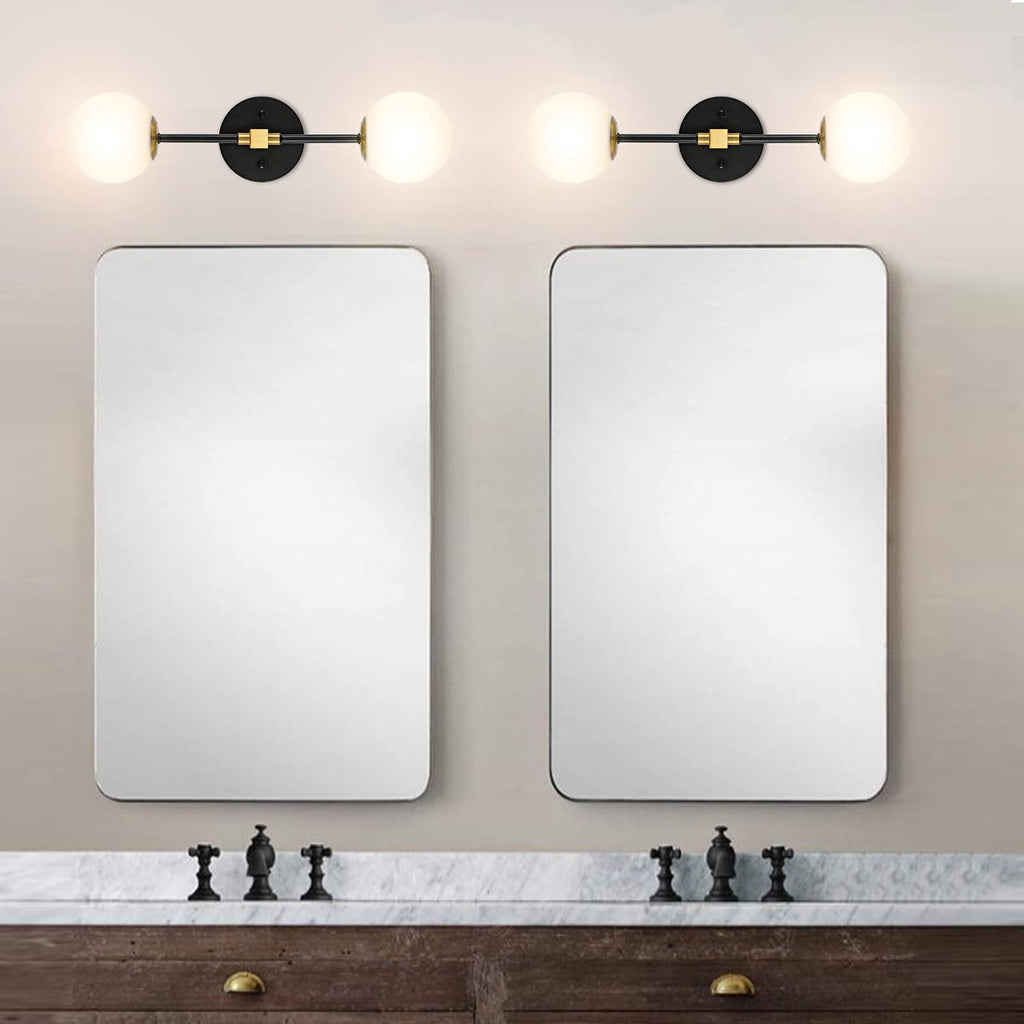 Modern Single Wall Sconce with Clear Glass Shade for Bathroom Vanity