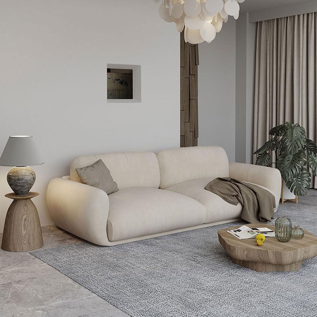 Modern Cream Sofa Chair for Small Apartment Living Room