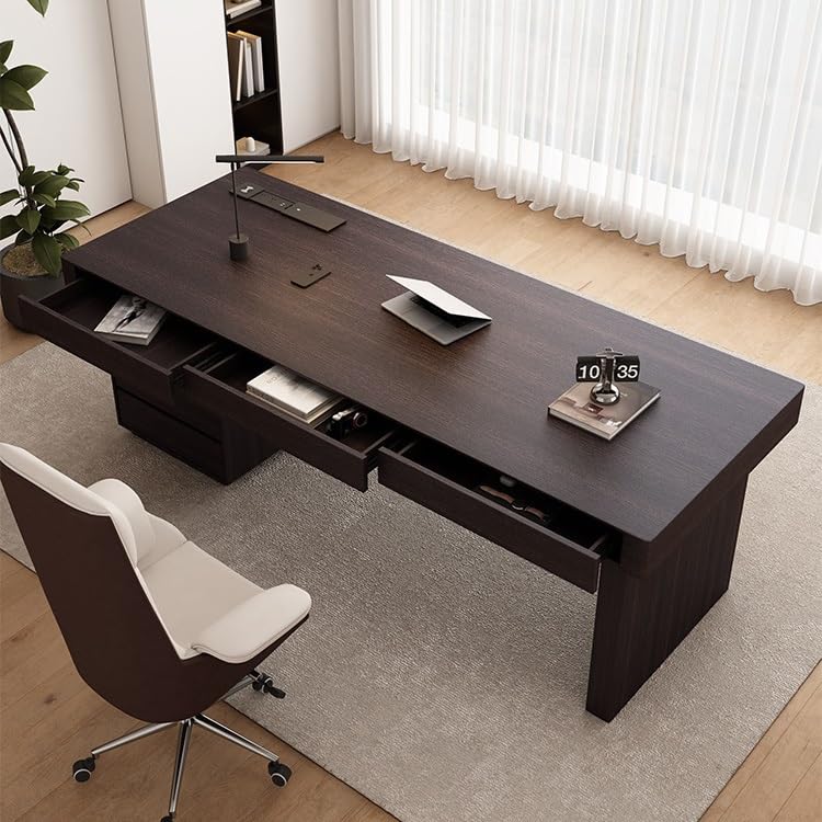 Modern Solid Wood Writing Desk for Home Study and Office