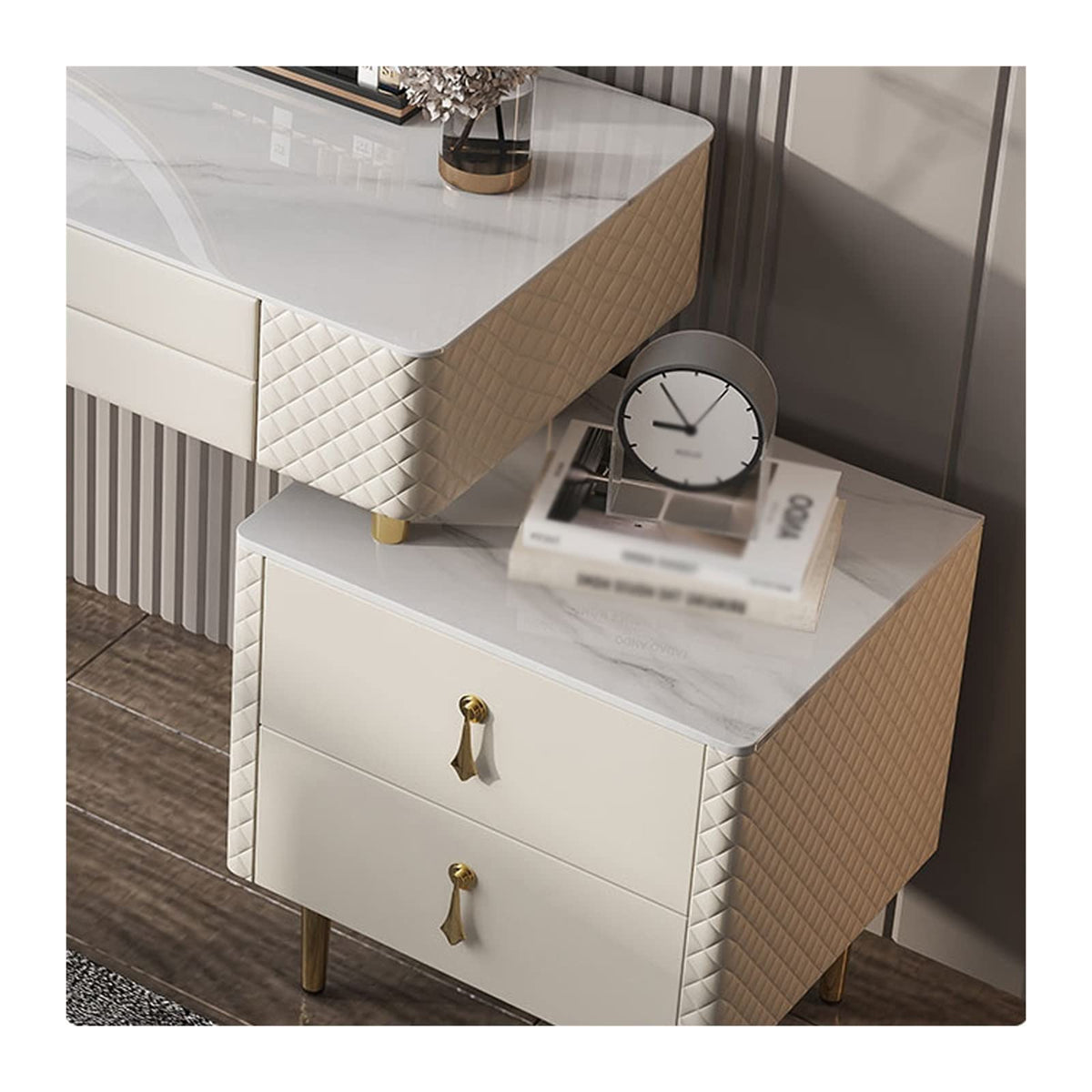 100cm Makeup Vanity Dresser with LED Mirror and Storage Drawers for Bedroom
