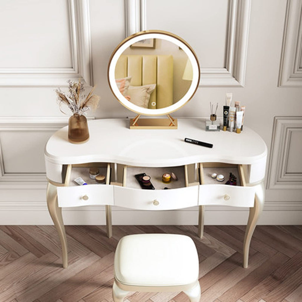 Wooden Makeup Vanity Dresser with Storage Drawers for Bedroom