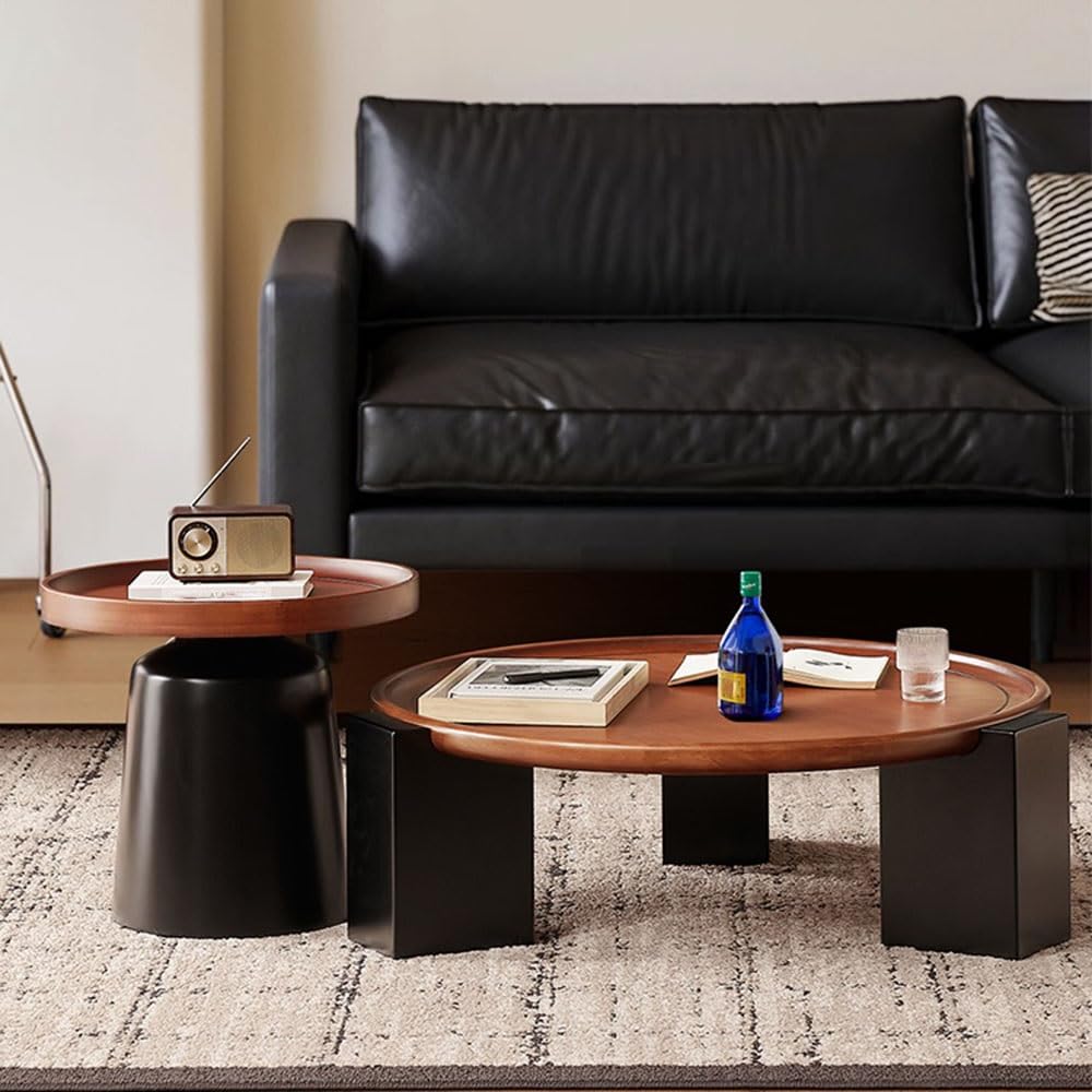Modern Round Nesting Coffee Table Set for Living Room Decor