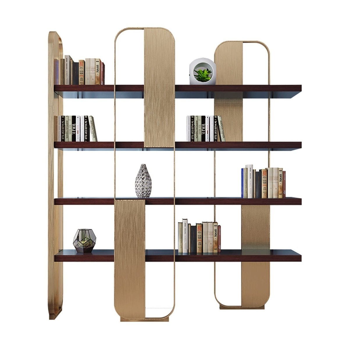 Modern Multi-Layer Bookshelf with Storage for Living Room Display