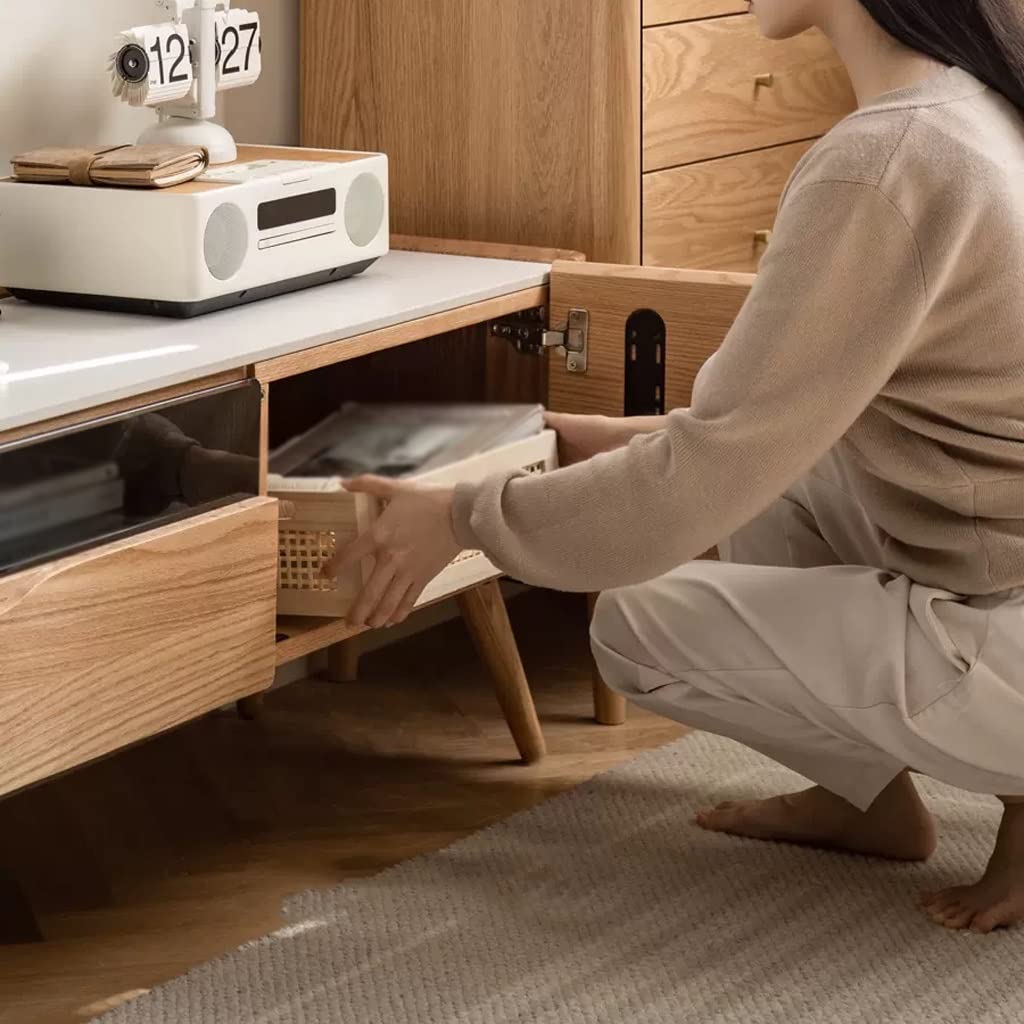 70.8/78.7 Inch TV Stand with LED Light and Storage Drawers