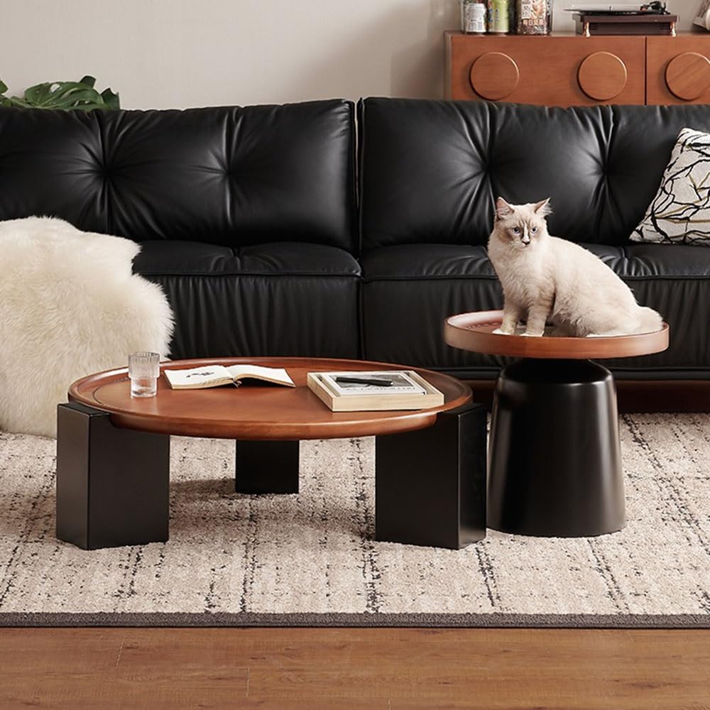Modern Round Nesting Coffee Table Set for Living Room Decor