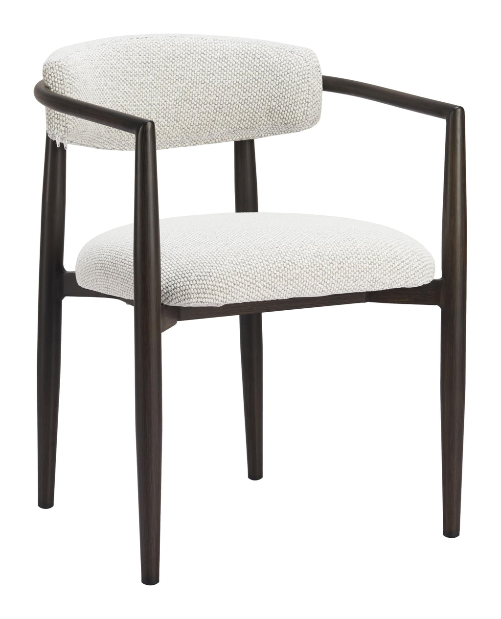 White Olefin Dining Chair with Aluminum Frame
