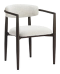 White Olefin Dining Chair with Aluminum Frame