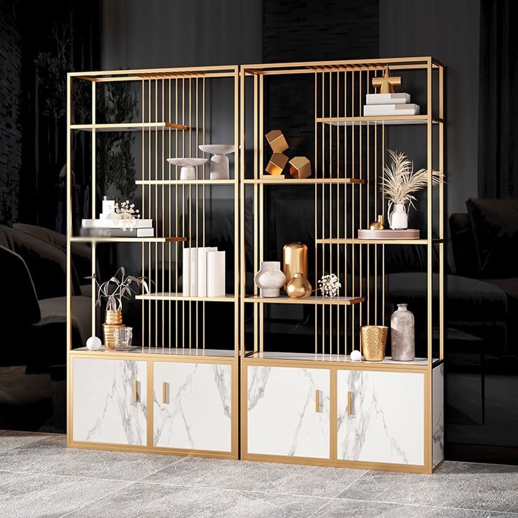 Modern Metal Bookshelf Storage Shelf for Living Room Organization