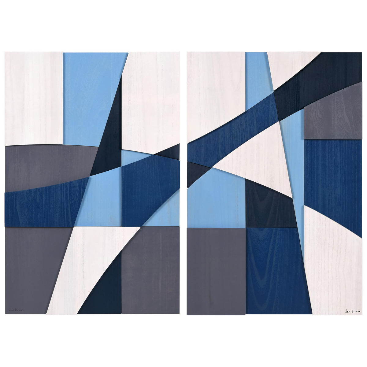 Handmade Solid Wood Abstract Wall Art for Living
