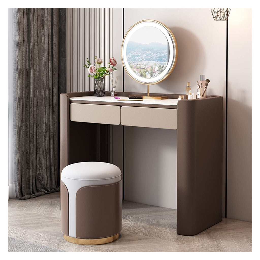 120cm Wooden Vanity Dresser with Mirror and Storage Drawers for Bedroom