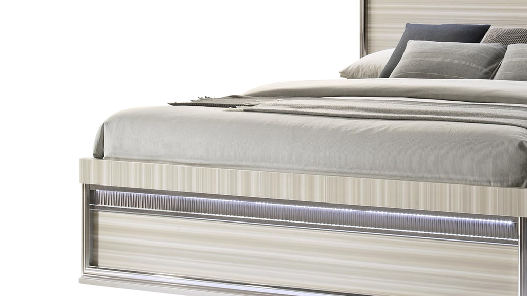 Gray Solid Wood Bed Frame for Bedroom Furniture