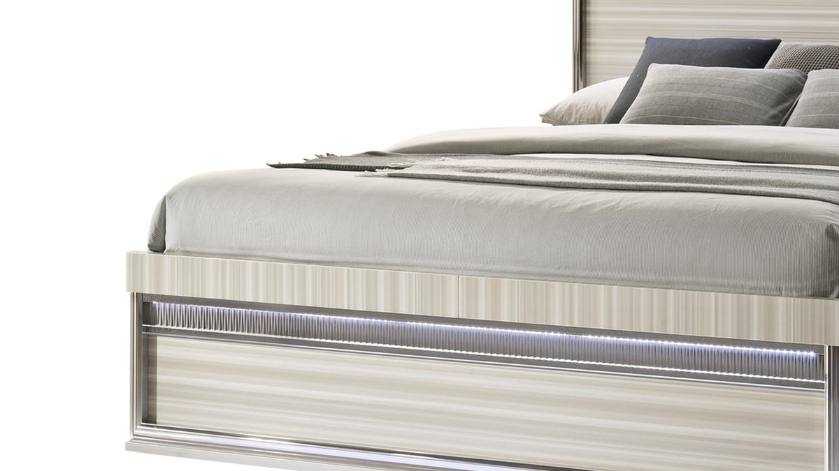 Gray Solid Wood Bed Frame for Bedroom Furniture