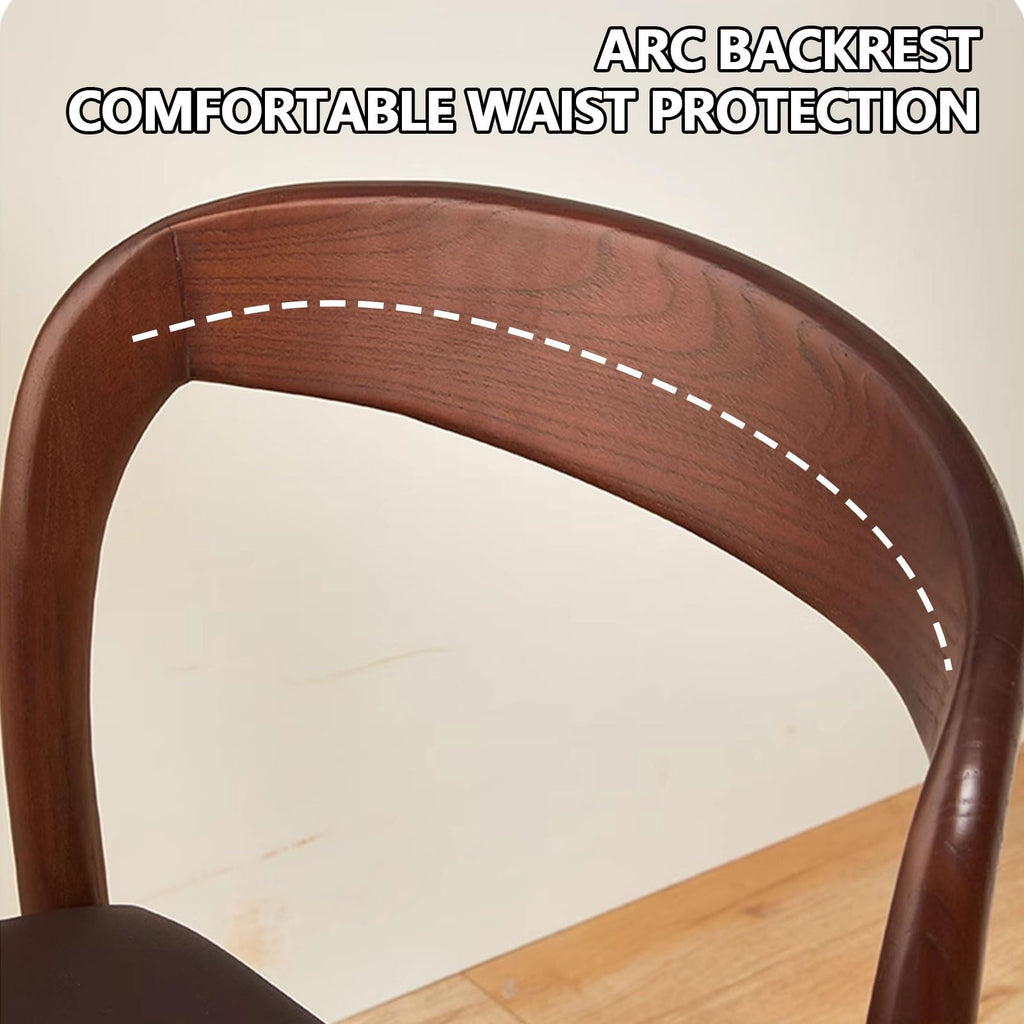 Mid Century Wood Bar Stool with Cushion Seat for Kitchen Counter