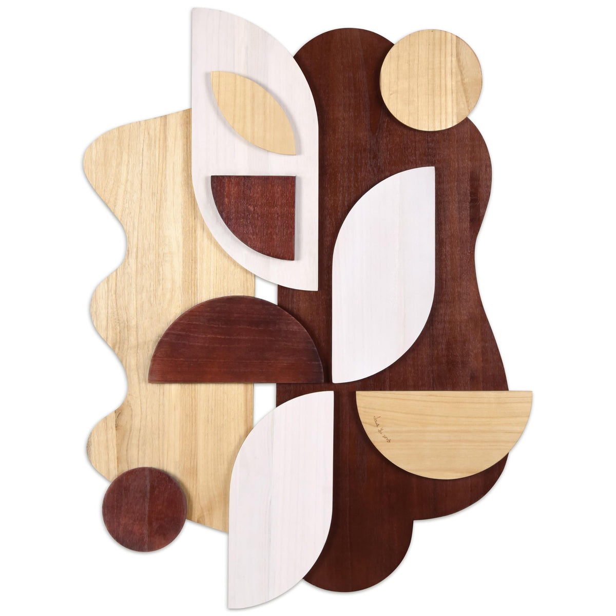 Handmade Solid Wood Abstract Wall Art for Living