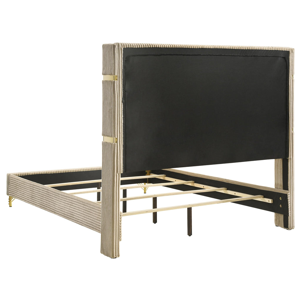White Upholstered Bed Frame for Bedroom Furniture