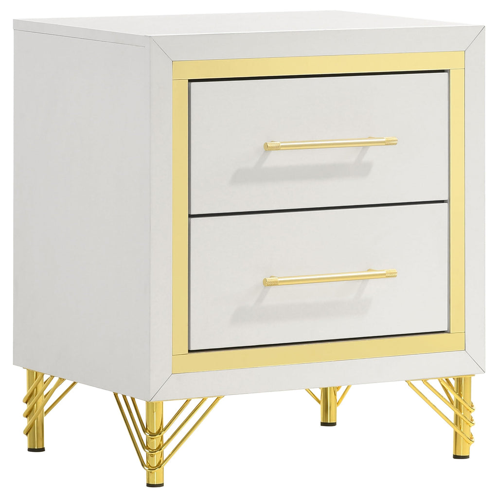 White Upholstered Bed Frame for Bedroom Furniture