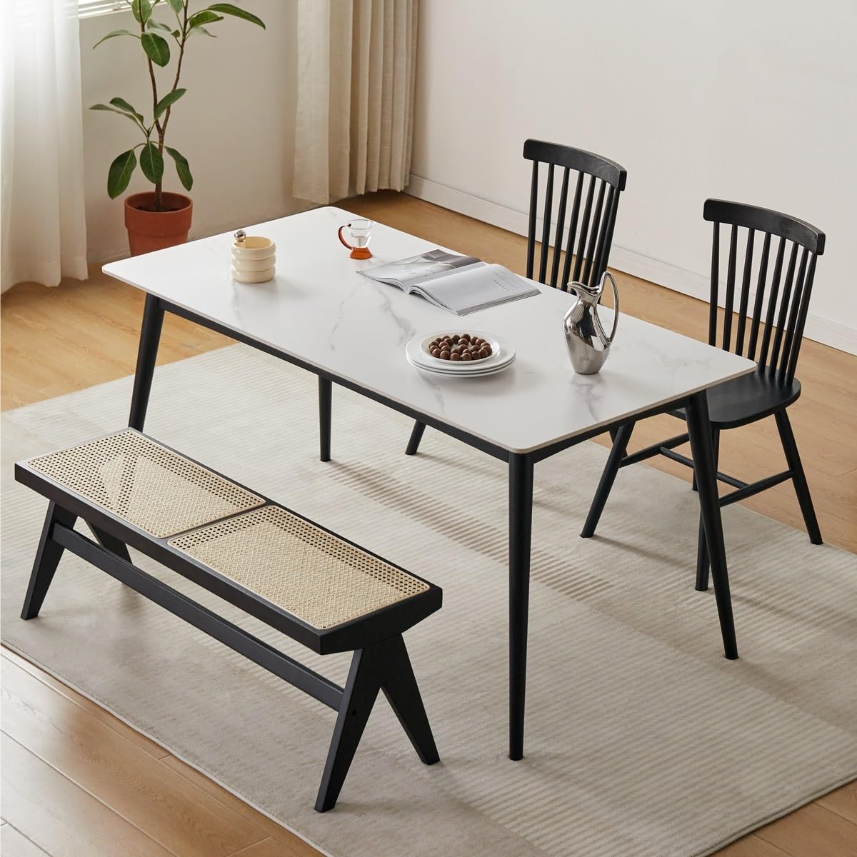 Solid Wood Dining Table for Home and Restaurant Use