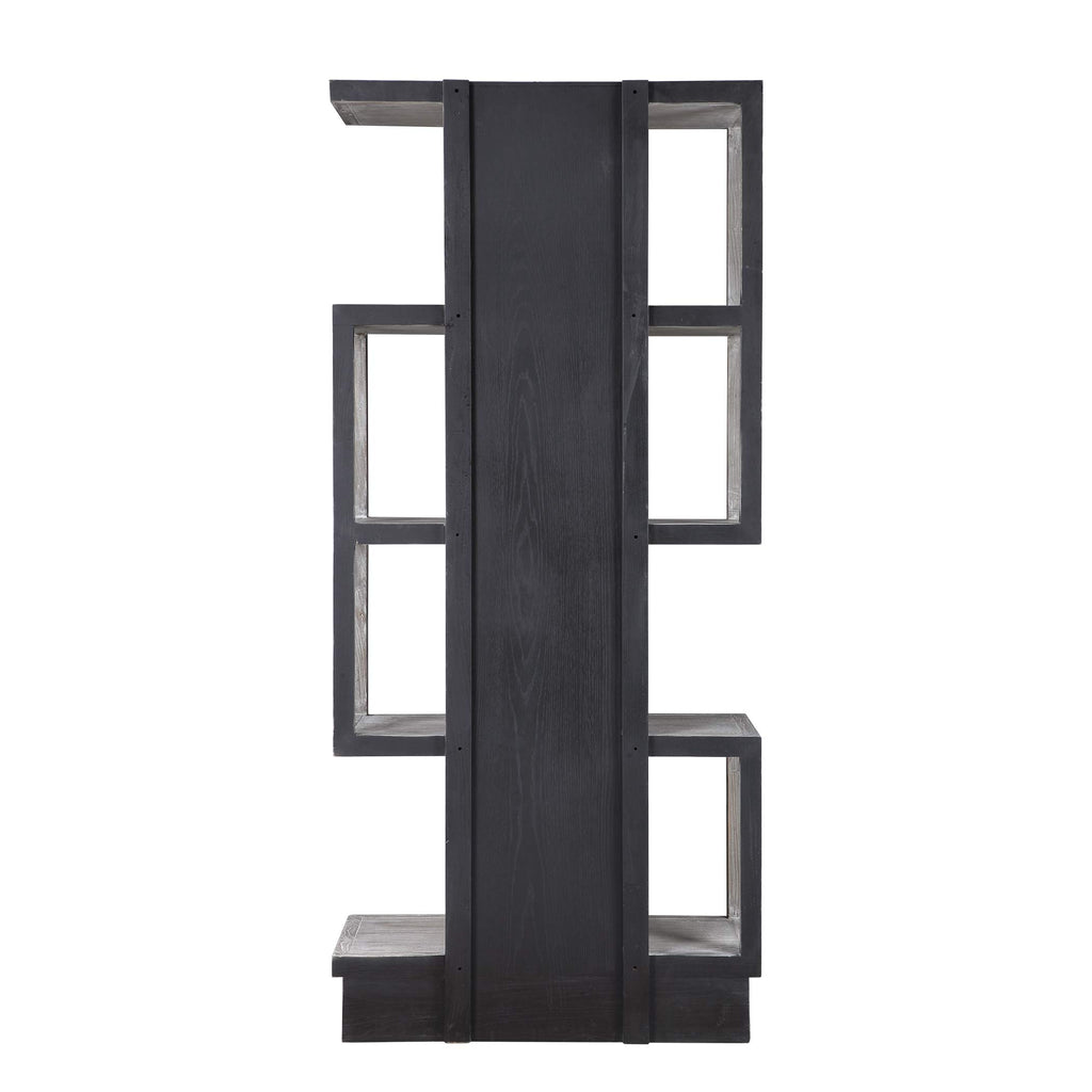 Modern S Shape Open Bookshelf for Living Room Display