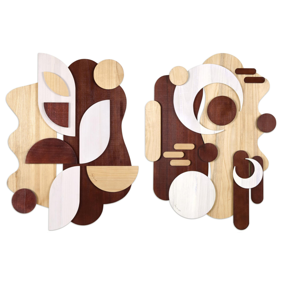 Handmade Solid Wood Abstract Wall Art for Living