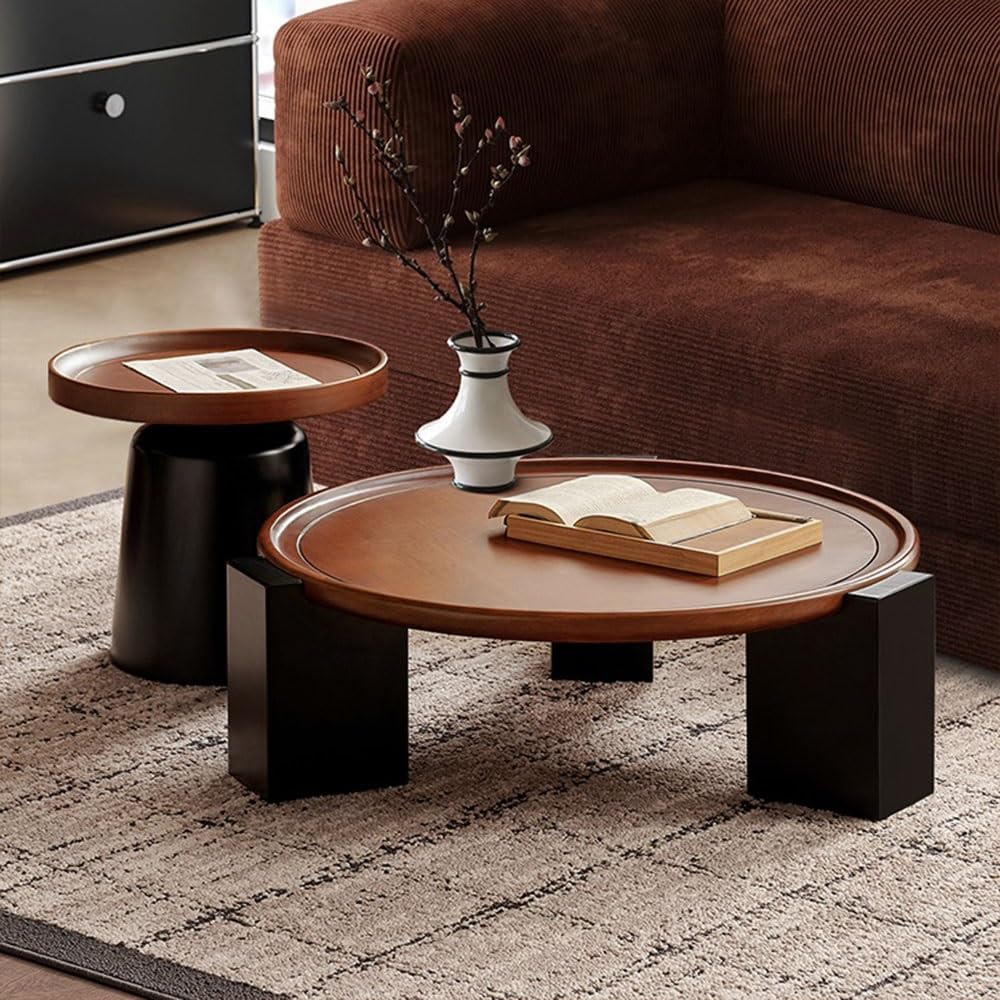 Modern Round Nesting Coffee Table Set for Living Room Decor